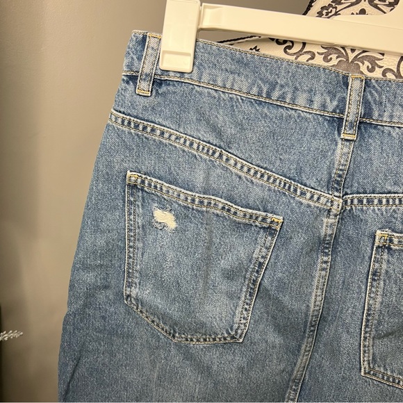 Free People Boho Distressed Hallie Denim Skirt Size 30/10 - Picture 10 of 12